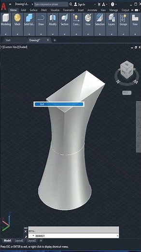 AutoCAD 3D, 3D Modeling, command loft, How to edit loft in AutoCAD, Autodesk #shorts