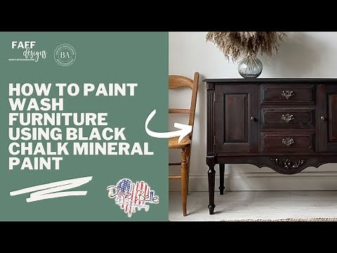 How To Paint Wash Furniture using Black Chalk Mineral Paint
