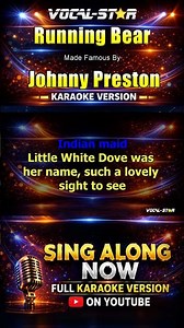 Johnny Preston - Running Bear (Karaoke Studio Version) #vocalstar #karaoke #singalong