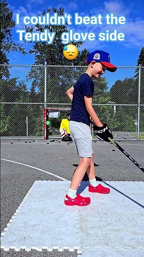 Hockey with pucks dryland training with Goalie #hockey #hockeyskills #youtubeshorts