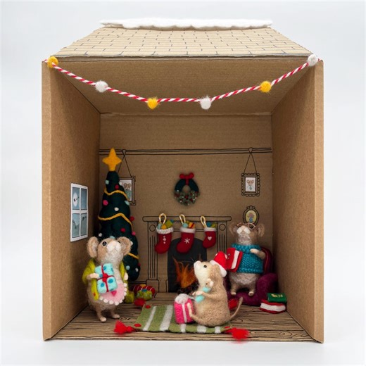 Needle Felting Kit: Chrismouse Advent Calendar - a Christmas Craft Kit and Festive Activity for Adults. - Etsy