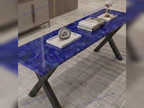 Luxury Lapis Lazuli Stone Console Table, Custom Size Entryway Table, Blue Gemstone Furniture - Etsy