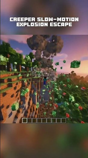Creeper Slow-Motion Explosion Escape - MINECRAFT