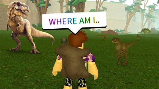 Visiting the giant dinosaur island in Roblox Explorer Simulator