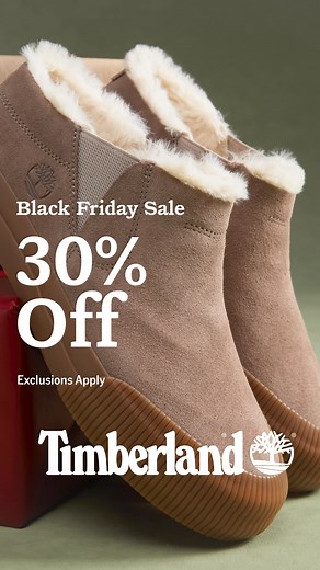 The sale you've been waiting for. Up to 30% off sitewide. Shop the Timberland Black Friday Sale. Exclusions Apply. | Timberland