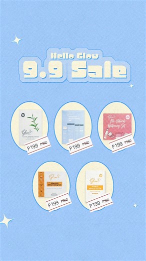 𝐆𝐞𝐭 𝐠𝐥𝐨𝐰𝐢𝐧𝐠 𝐬𝐤𝐢𝐧 𝐰𝐢𝐭𝐡𝐨𝐮𝐭 𝐛𝐫𝐞𝐚𝐤𝐢𝐧𝐠 𝐭𝐡𝐞 𝐛𝐚𝐧𝐤 ✨ For only ₱199, you can get a complete skincare set from Hello Glow. Choose one that matches and targets your specific skin type or skin concerns for the ultimate skin glow-up. 🛍️ 𝗔𝗗𝗗 𝗧𝗢 𝗖𝗔𝗥𝗧 𝗡𝗢𝗪 - Shopee, Lazada, and TikTok Shop https://shopee.ph/helloglowofficialstore https://www.lazada.com.ph/shop/hello-glow/ https://www.tiktok.com/@helloglowofficial #HelloGlowSale #HelloGlowOfficial | Hello Glow
