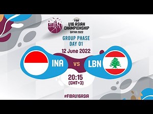 Indonesia v Lebanon | Full Basketball Game | FIBA U16 Asian Championship 2022