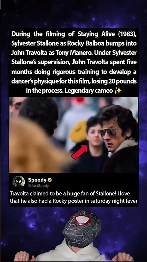 During the filming of Staying Alive (1983), Rocky found Travolta