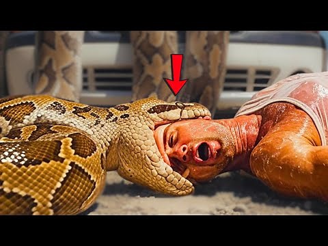 The python swallowed a man 😥 What will happen next? Will the animal rescue team save him?