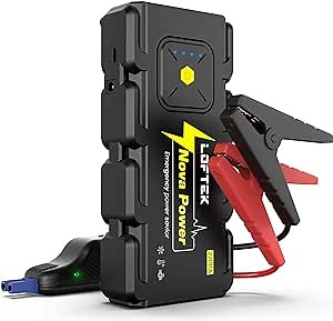 LOFTEK Car Jump Starter Battery Pack, 2200A Peak Current Protable Jump Box for Up to 8.0L Gas and 6.5L Diesel Engines, 12V Auto Battery Booster with Built-in LED Flashlight for Most Vehicle