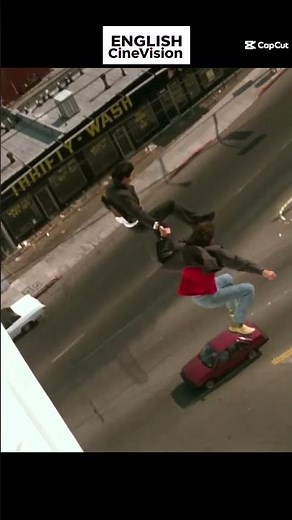 📽️ Lethal Weapon (1987) - Rooftop Jump Scene! #englishcinevision #movie