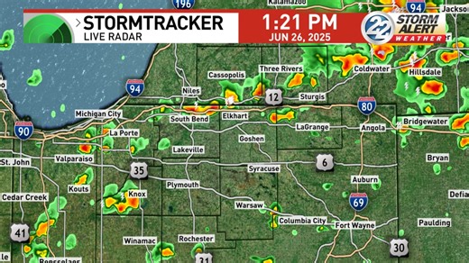 *RADAR UPDATE** Heavy downpours and lightning continue to impact the area. No severe weather as of this post. wsbt.com/weather | Abby Weppler WSBT