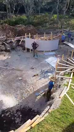 2.6M views · 13K reactions | Time-lapse of our front end crew doing the pool dig, helical piles, framing, plumbing, and rebar on our Englewood, Florida, project. These guys work super hard in the unforgiving Florida heat. #lucaslagoons #pool #poolparty #poolbuilders #backyard #insane #construction #rebar #builder #designer #insanepools | Lucas Lagoons | Facebook
