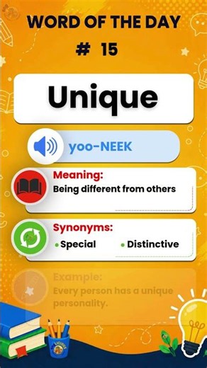 Do You Know This Powerful English Word? ✨ | UNIQUE | Day #015 | Daily Vocabulary #shorts