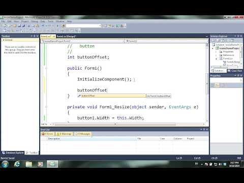 Object Properties and Resizing with Forms in C#