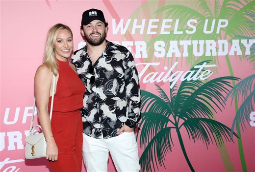 Baker Mayfield's wife Emily shows loyalty for $2,050,000,000 NHL franchise as they show up wearing Buccaneers uniform