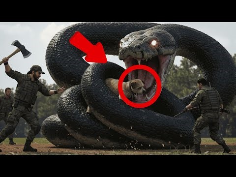 Fearless Heroes Save Dog from Giant Python’s Deadly Attack