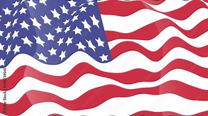 American flag background Waving united states of America flag