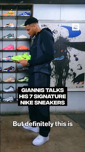 Giannis has high praise for the "Warning Label" Nike Giannis Freak 7 👀 ⚠️ #SneakerShopping