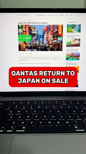 Japan from $912 Return on Qantas\t We share travel deals from Australia as soon as we find them so follow along for more! #flightdeals #flighttravel #traveldeals #travelgoals #airlinedeals #cheaptickets #cheaptickets #aussietraveller #travelcheap ##airlinesale #flightsfrommelbourne #sydneyflight