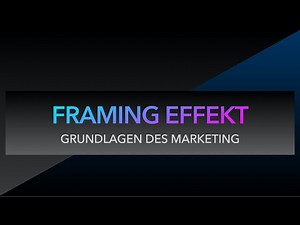 Framing Effekt | einfach erklärt | inklusive Beispiele | Marketing, Werbung und Kommunikation ✨