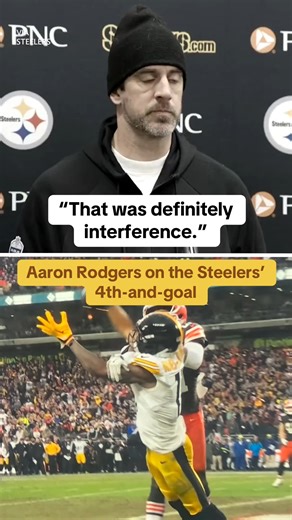 Aaron Rodgers upset after no pass interference was called on 4th-and-goal in the Steelers’ 13–6 loss to the Browns. | Yahoo Sports