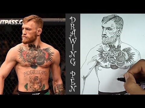 How To Draw CONOR MCGREGOR Step By Step - @BlackSketchGallery