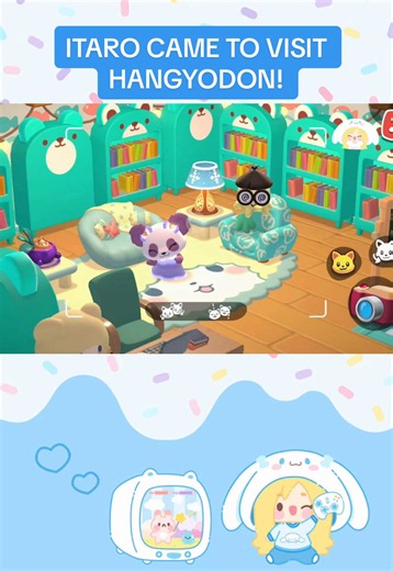 Itaro came to visit Hangyodon! #hellokittyislandadventures #sanrio #hangyodon #pochacco #itaro