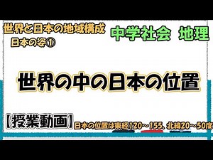 Japan's Image ① Japan's Position in the World