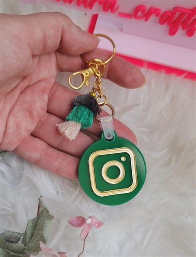 Acrylic NFC Keychain, Custom Logo Business Social Media Keychain, Intelligent Acrylic Insta Keychain, Acrylic Laser Engraved - Etsy