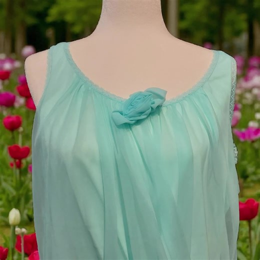 Vintage 1960 Blue Chiffon Nightgown Sleeveless Sheer Nylon Lingerie Romantic Soft Feminine Old Hollywood Glam French Maid Traditional Bridal - Etsy