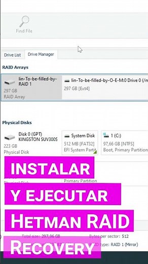 Cómo recuperar los datos de un software RAID 0, 1, 5 construido en un sistema operativo Linux #short