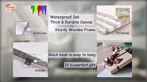 YOUHONG Banksy Wall Art Canvas - Graffiti Print with Wooden Frame | Vibrant Colorful Graffiti Decor | 16''H x 24''W Canvas Artwork for Living Room, Bedroom, Office | Ready to Hang