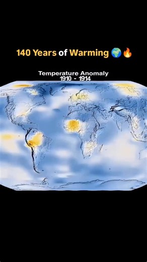 ORMOUS 🌒 on Instagram: "Watch over 140 years of Earth’s warming in this eye-opening timelapse. From 1880 to 2022, global temperatures have steadily risen due to human activity — and the evidence is undeniable. Now is the time to act. Every effort counts, whether it’s reducing waste, conserving energy, or spreading awareness. Let’s protect our one and only home. 🌍"