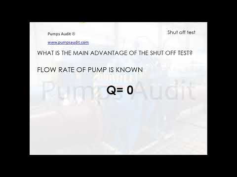 Shut off test of a centrifugal pump.