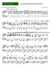 ▶ La Partitura de Aida Marcha Triunfal Verdi | Partituras.org