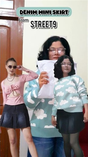 Denim mini skirt from street9#shorts #trending