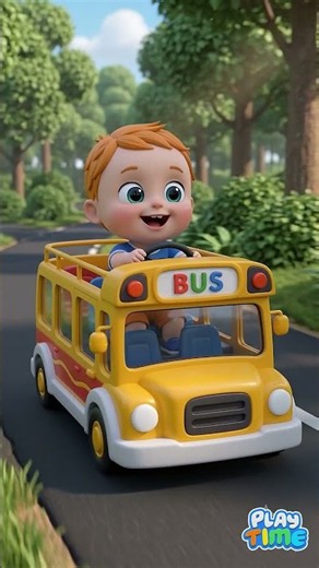 Wheels On The Bus 🚌 | Monkey Fixes a Broken Bus! 😱 | Baby Cartoon #shorts #kids #nurseryrhymes