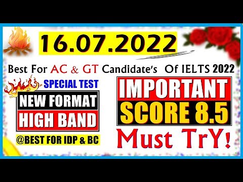 IELTS LISTENING PRACTICE TEST 2022 WITH ANSWERS | 16.07.2022