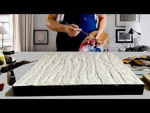 TEXTURED ABSTRACT Art On Canvas / ACRYLIC Painting Step by Step / Beginners Tutorial