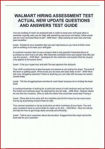 Walmart Hiring Assessment Test Actual New Update Questions A video