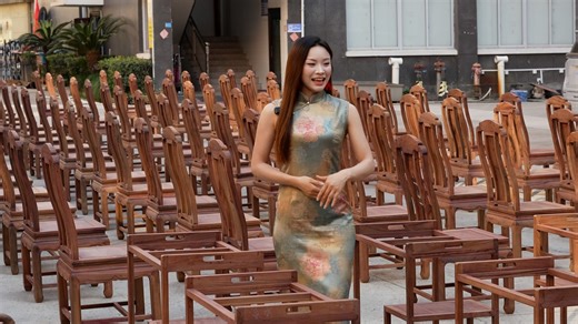 定制茶水柜出货实录，古森红木白胚家具展示