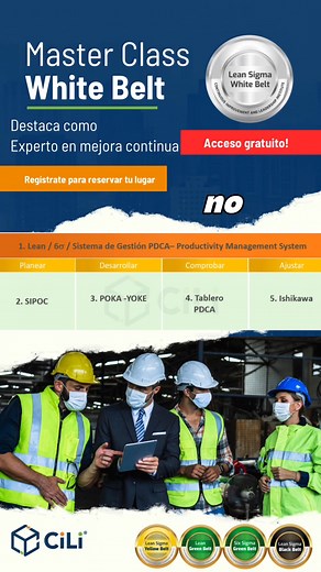 🎯 ¡Haz del 2025 tu mejor año profesional! 🚀 Aprovecha las promociones del buen fin!!!!🏷️ Muchos profesionales creen que para mejorar la eficiencia en su empresa o destacar con Lean Six Sigma necesitan años de experiencia… 🔴 La verdad es que tú también puedes aprenderlo y aplicarlo desde HOY. 🔥 Por eso hemos creado esta Masterclass gratuita de White Belt 🔥 📌 ¿Qué aprenderás? ✅ Las bases para resolver problemas desde la raíz. ✅ El Modelo de Gestión PMS, Lean Manufacturing y Six Sigma. ✅ Cóm