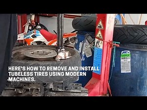 Here's how to remove and install tubeless tires using modern machines.