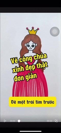 Vẽ công chúa xinh đẹp thật đơn giản