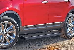 APS Running Boards (Nerf Bars Side Steps Step Bars) Compatible with Ford Explorer 2011-2019 Sport Utility 4-Door (Stainless Steel Black Powder Coated 6 inches)
