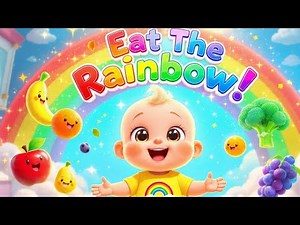 Eat The Rainbow 🌈 | Colorful Fruits & Veggies Song for Kids | Learn Colors & Healthy Eating