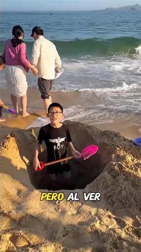 The waves of the sea entered the sand pit