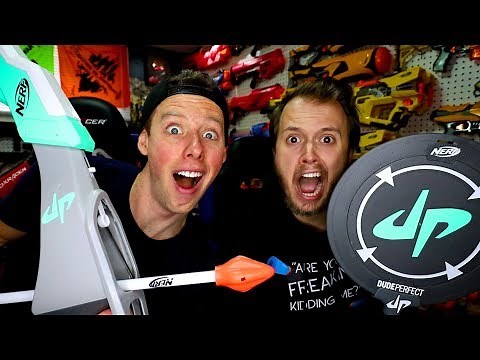 The NERF Dude Perfect Bow! + Unboxing More Nerf Guns!