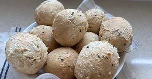 Making sesame bread, making bread with air fryer ^^